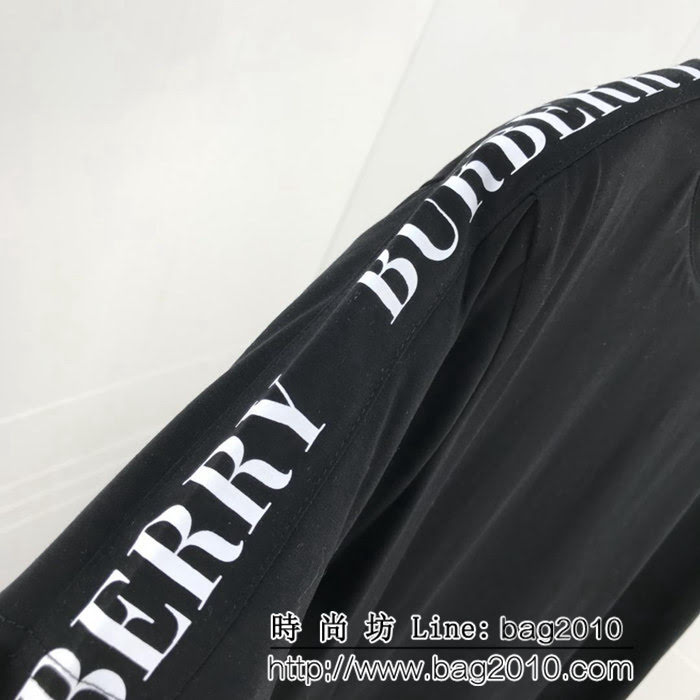 BURBERRY巴寶莉 19早春新款 螺紋領口 字母印花 雙股絲光棉 男款短袖 ydi1657